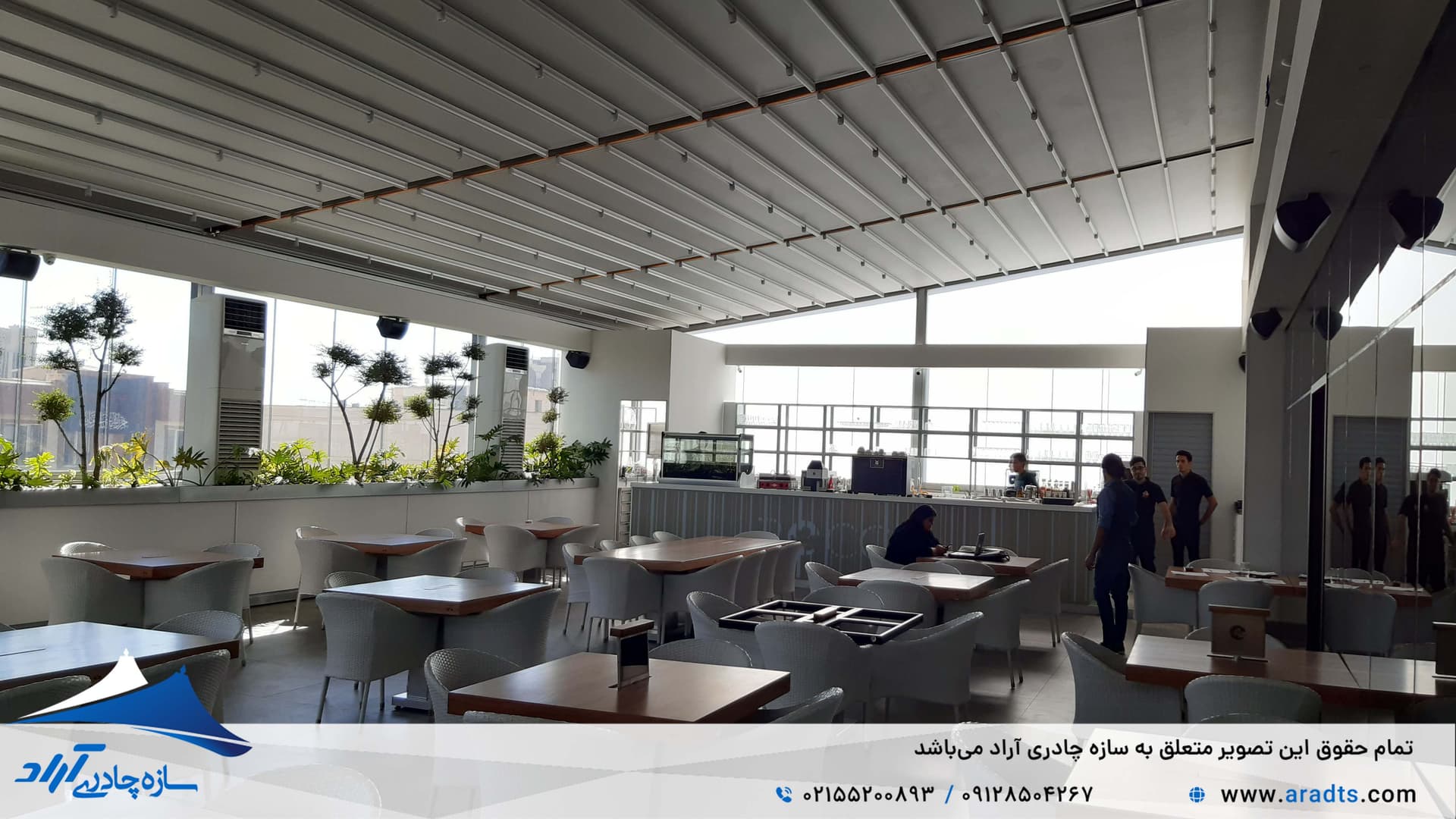 قیمت سایبان روف گاردن | عوامل موثر و هزینه اجرا (۱۴۰۵)