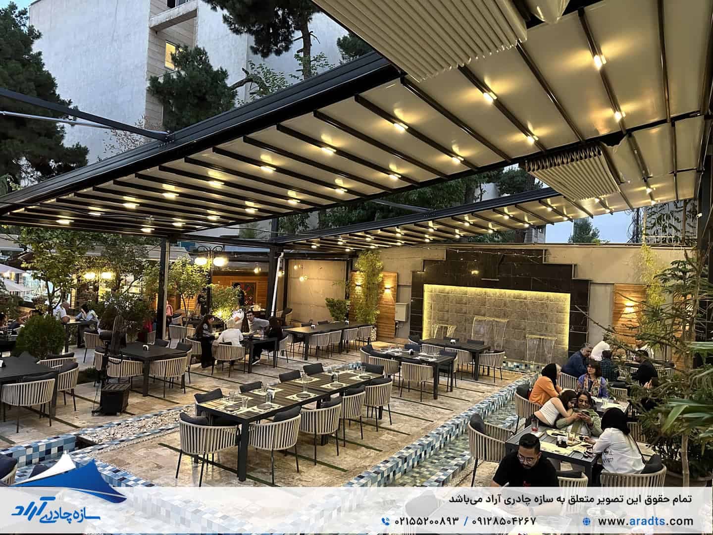 سایبان کافه و رستوران؛ راهکار حرفهای برای افزایش راحتی و جذابیت فضای باز